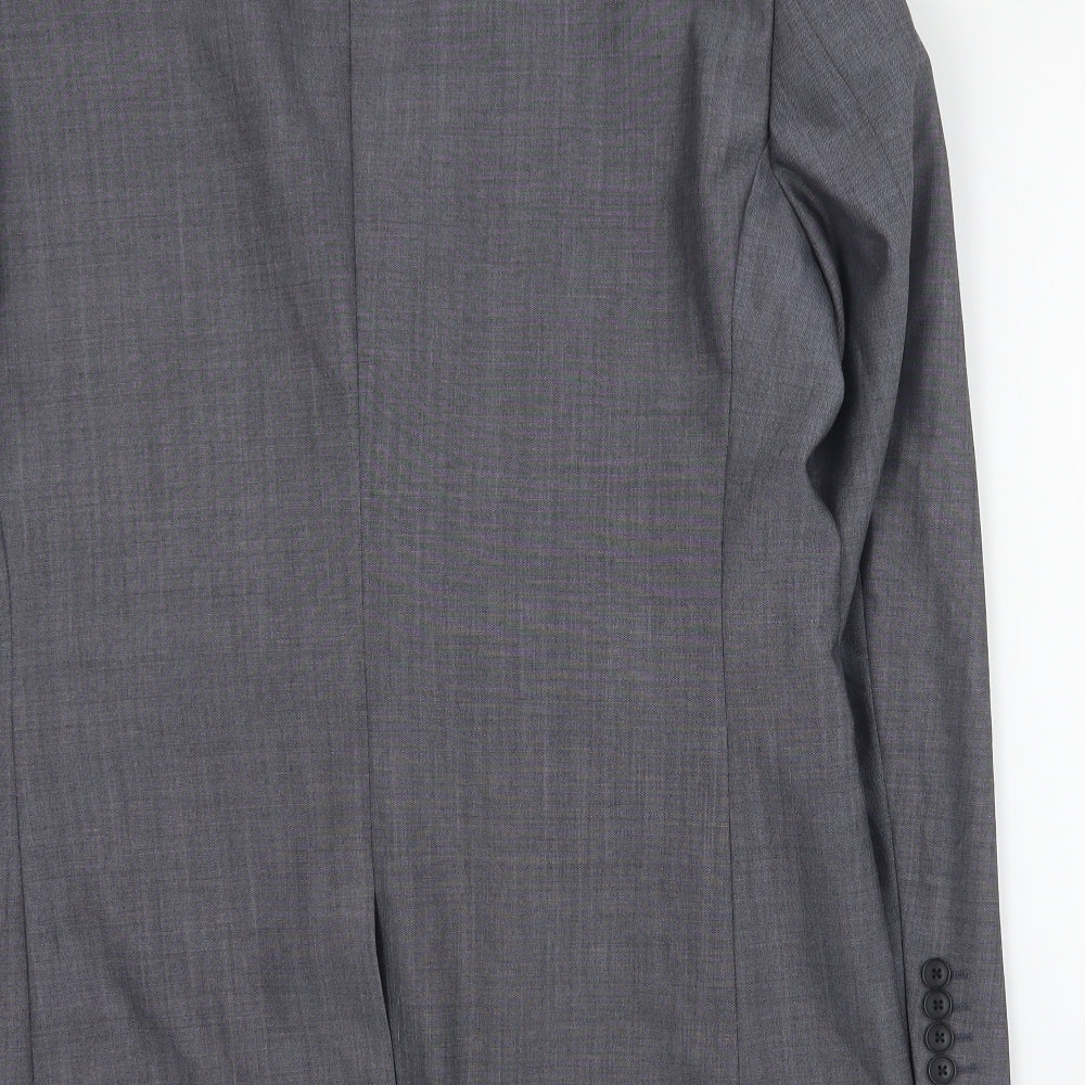NEXT Mens Grey Polyester Jacket Blazer Size L