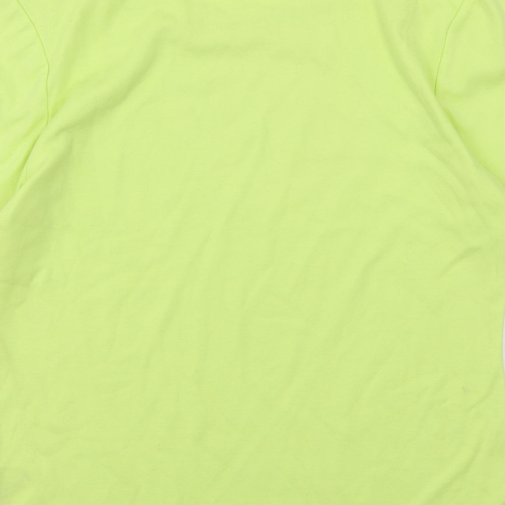 Paramour Womens Green Polyester Basic T-Shirt Size S Round Neck