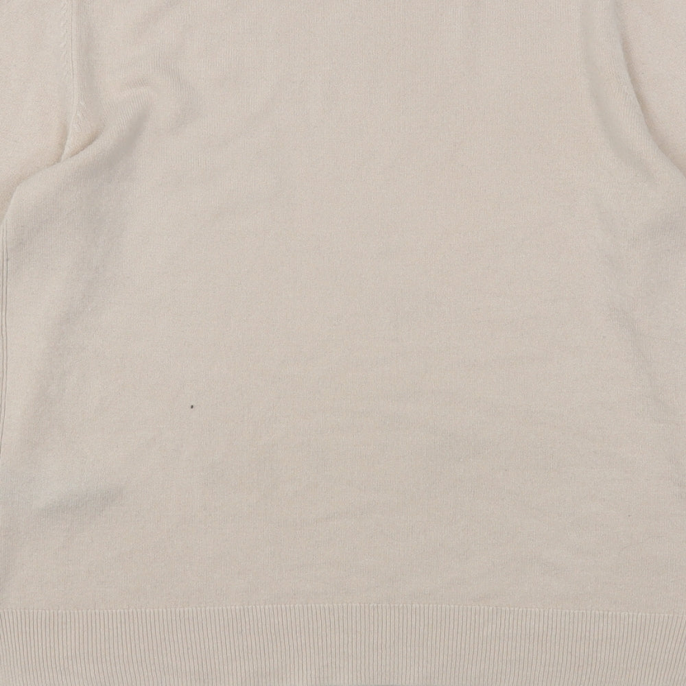 Marks & Spencer Womens Pink Round Neck Acrylic Pullover Jumper Size 12