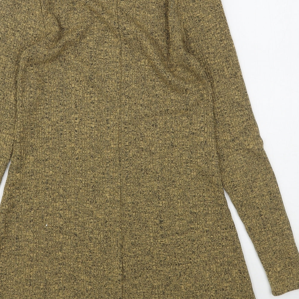 Topshop Womens Beige Round Neck Polyester Pullover Jumper Size 6