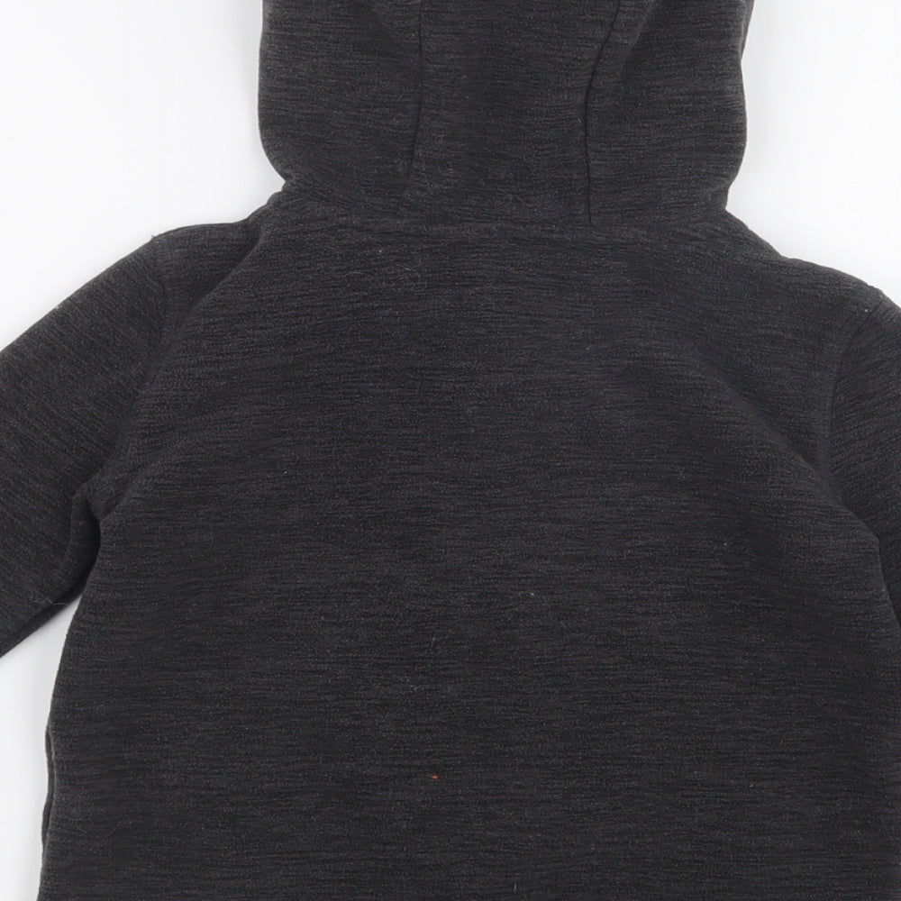 Dunnes Stores Boys Black 100% Polyester Full Zip Hoodie Size 2-3 Years