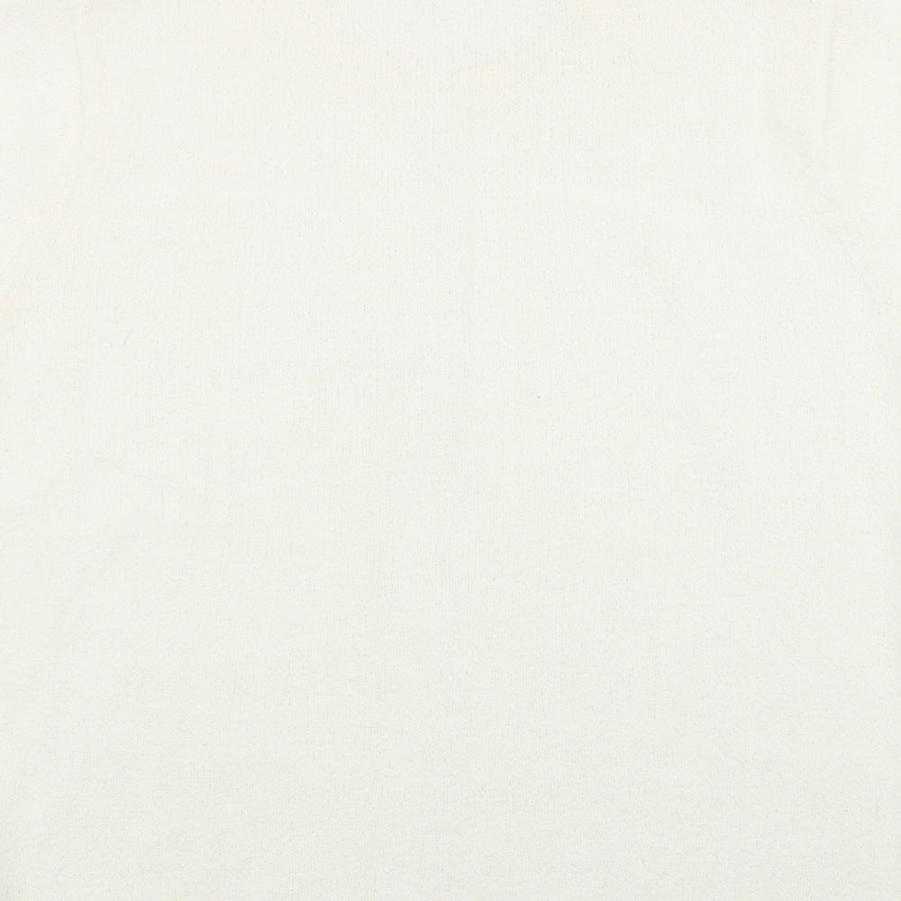 Berkertex Womens White Acrylic Pullover Sweatshirt Size 14 - size 14-16