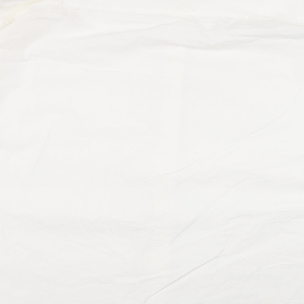 h&m Mens White Cotton Button-Up Size XL Collared