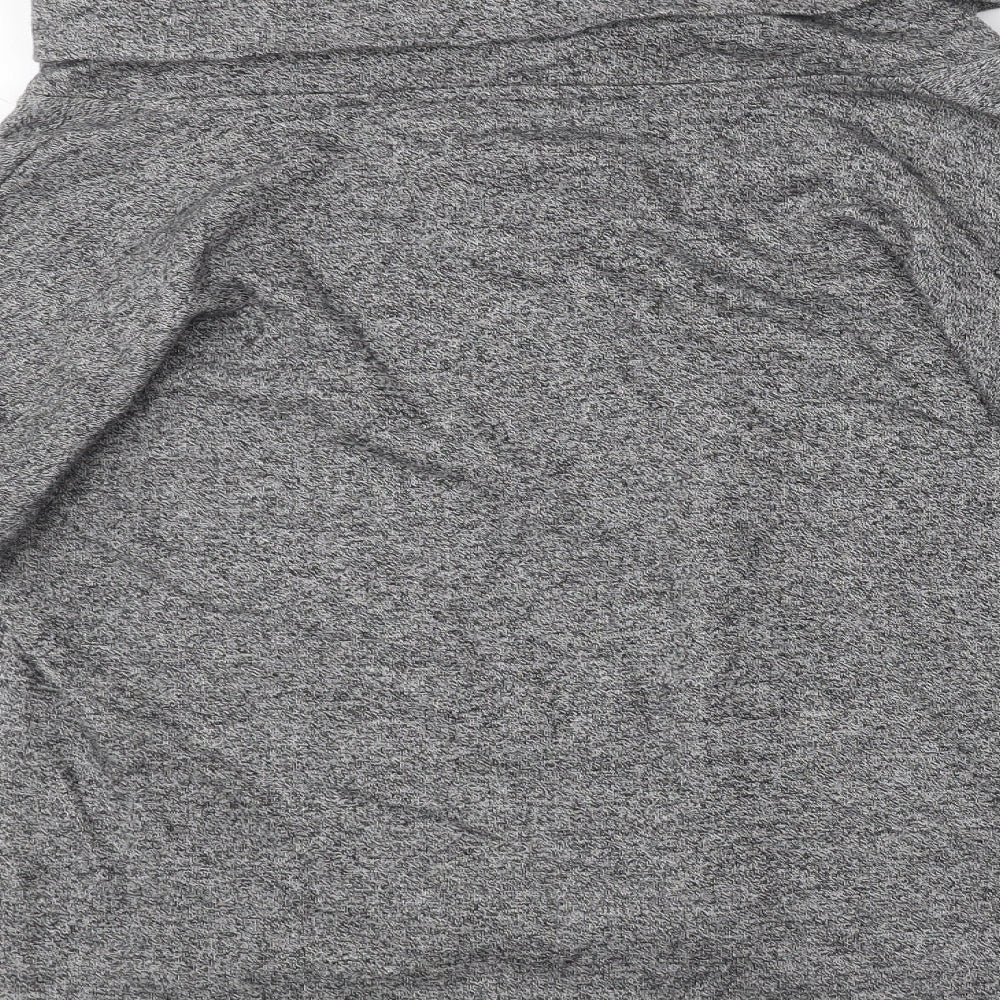 TU Womens Grey Roll Neck Cotton Pullover Jumper Size 12