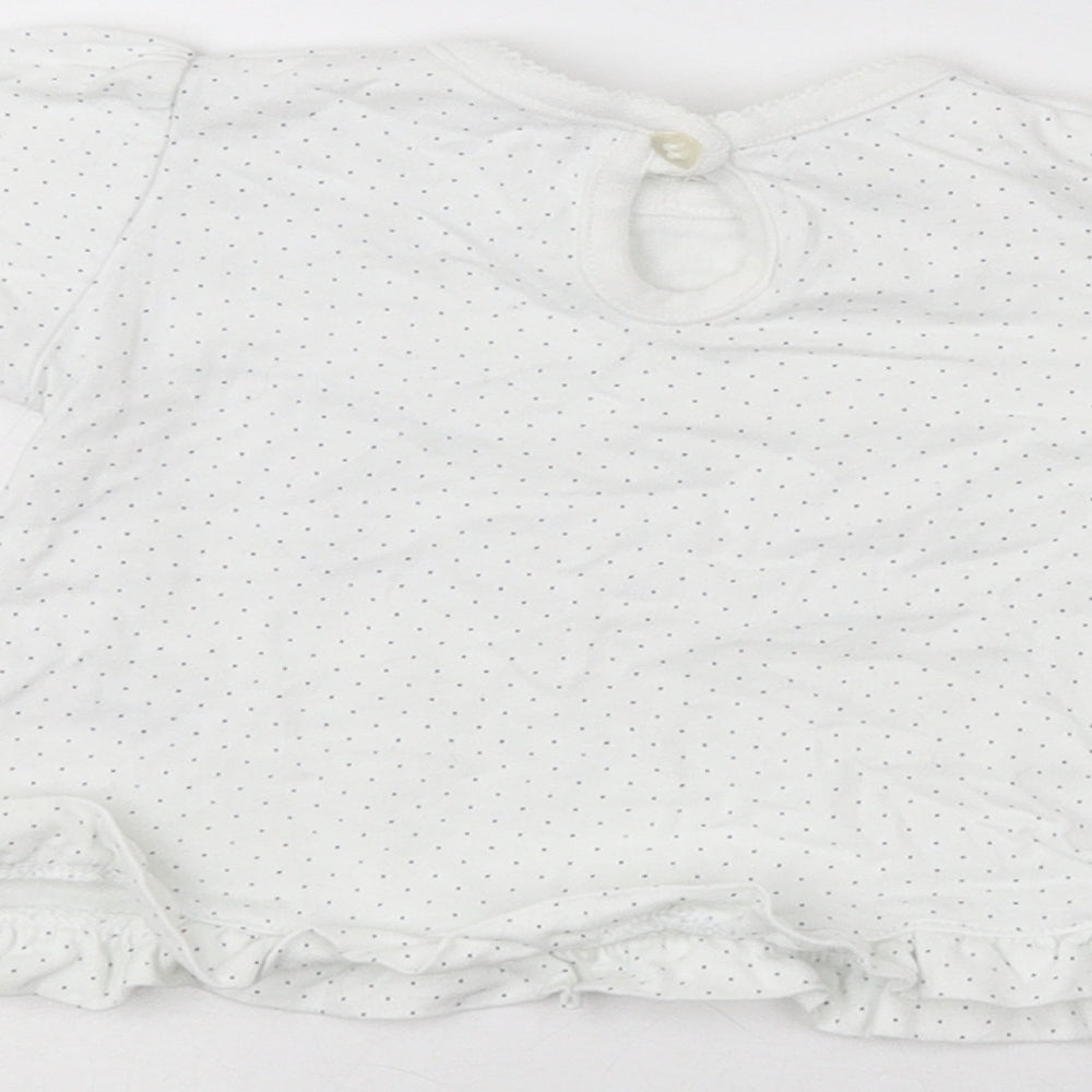 George Baby Multicoloured Polka Dot Cotton Basic Polo Size 3-6 Months Round Neck