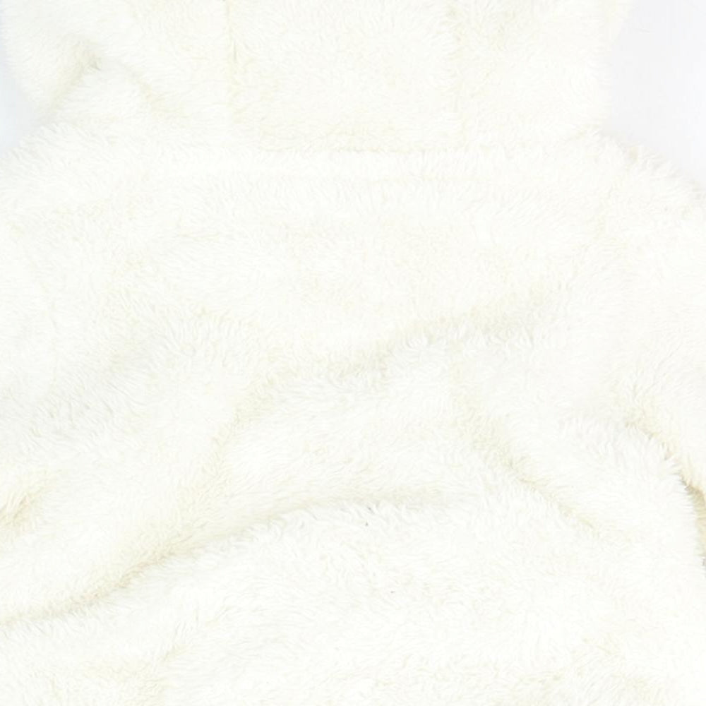 NEXT Girls Ivory Polyester Full Zip Jumper Size 3-6 Months