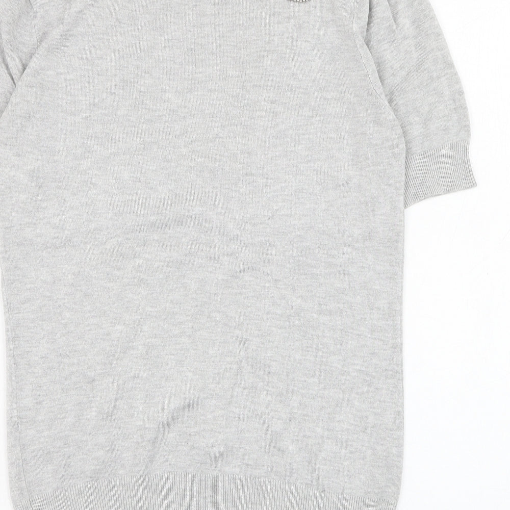 Atmosphere Womens Grey Round Neck Viscose Pullover Jumper Size 8