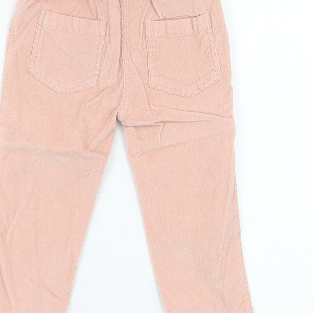 George Girls Pink Cotton Jogger Trousers Size 12-18 Months Pullover