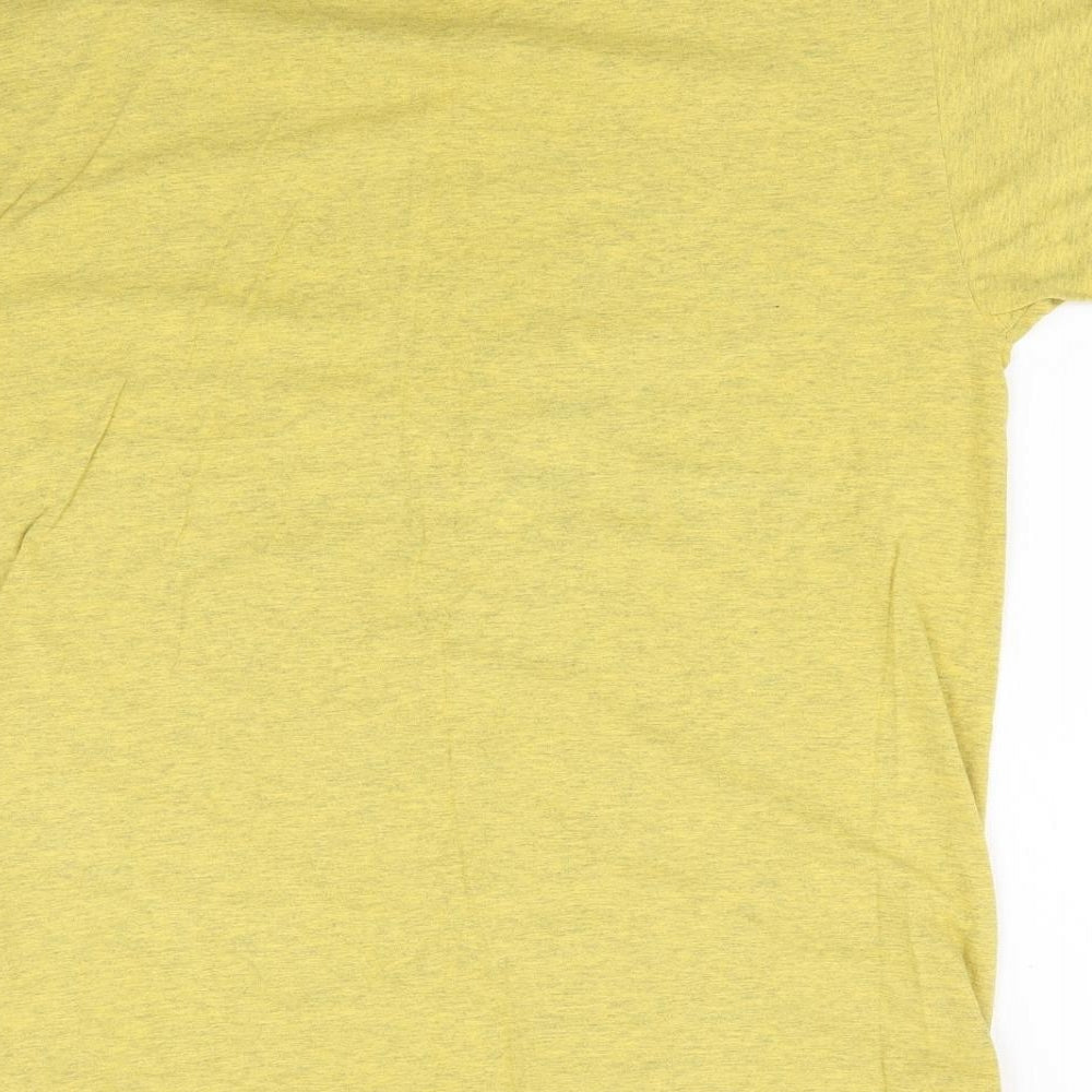 Harper & Lewis Mens Yellow Cotton T-Shirt Size M Crew Neck