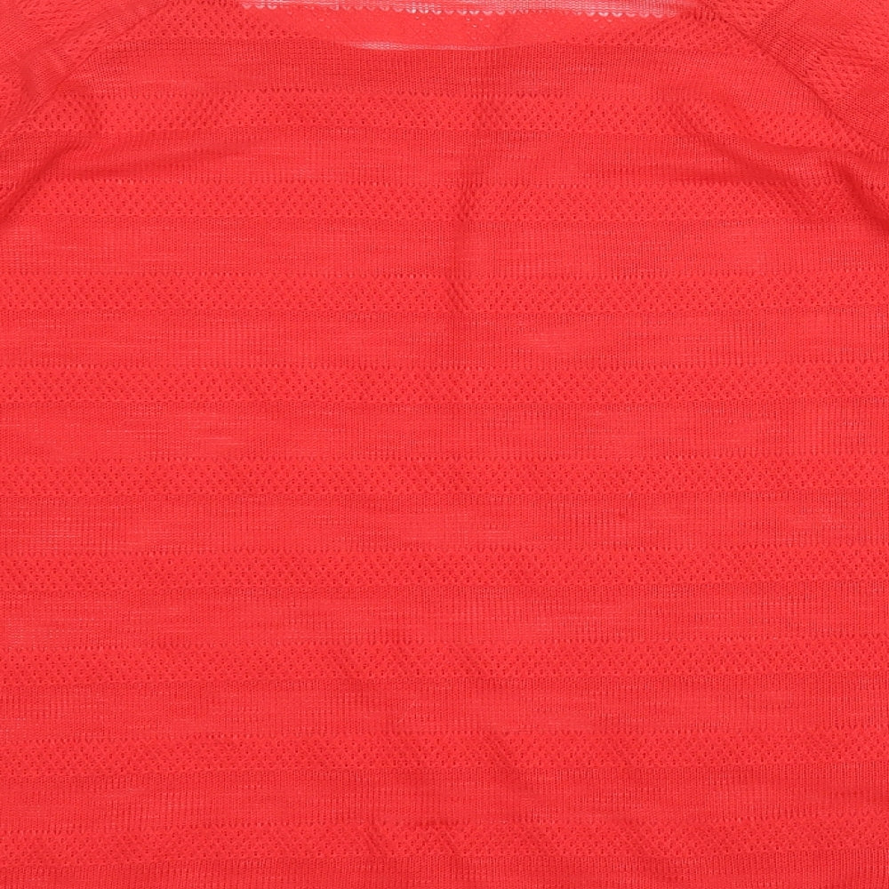 George Womens Red Round Neck Polyester Pullover Jumper Size 14