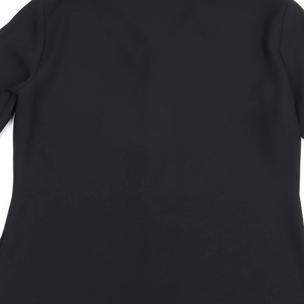 Berkertex Womens Black Jacket Blazer Size 12 Button