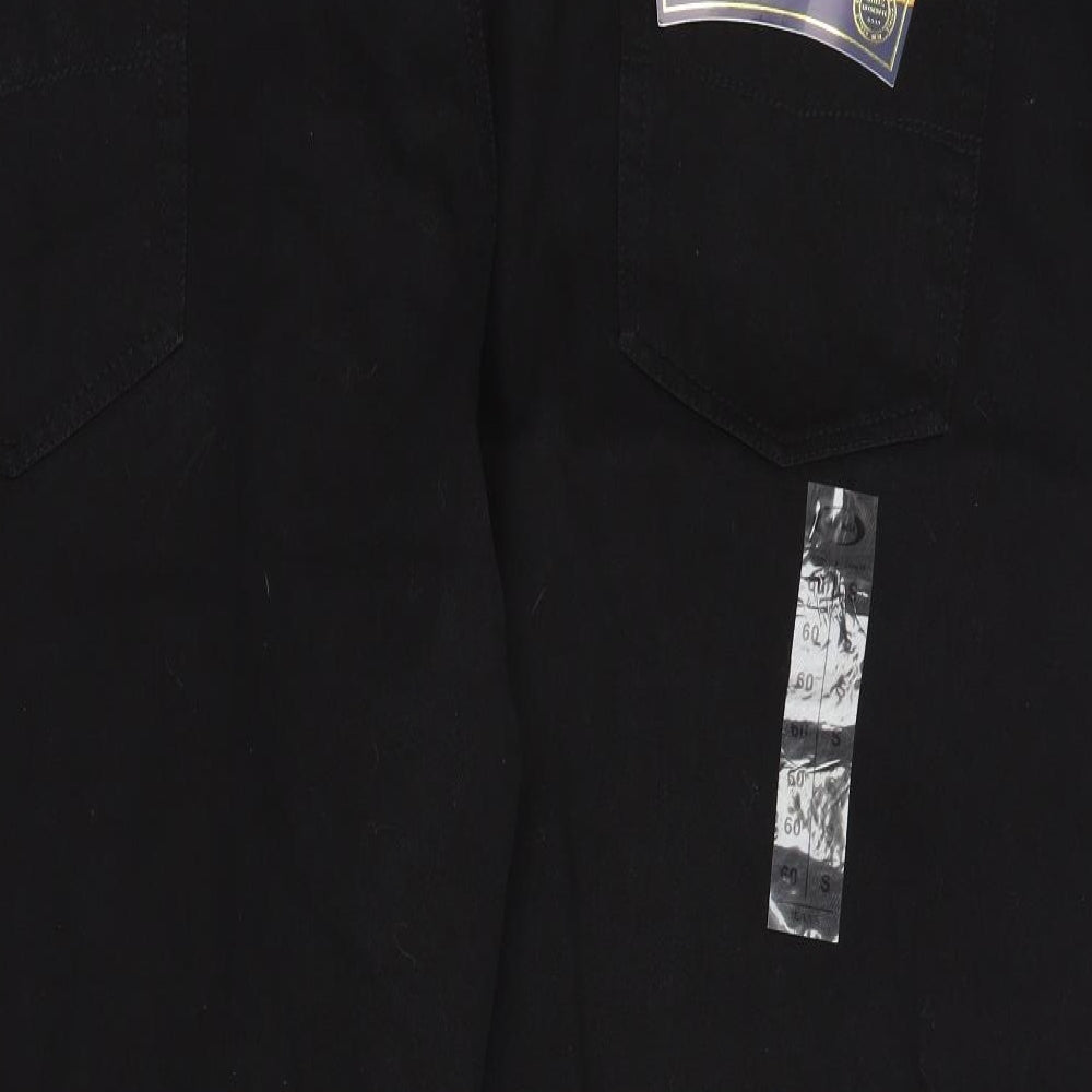 Blue Circle Womens Black Cotton Straight Jeans Size 61 in L30 in Regular Button
