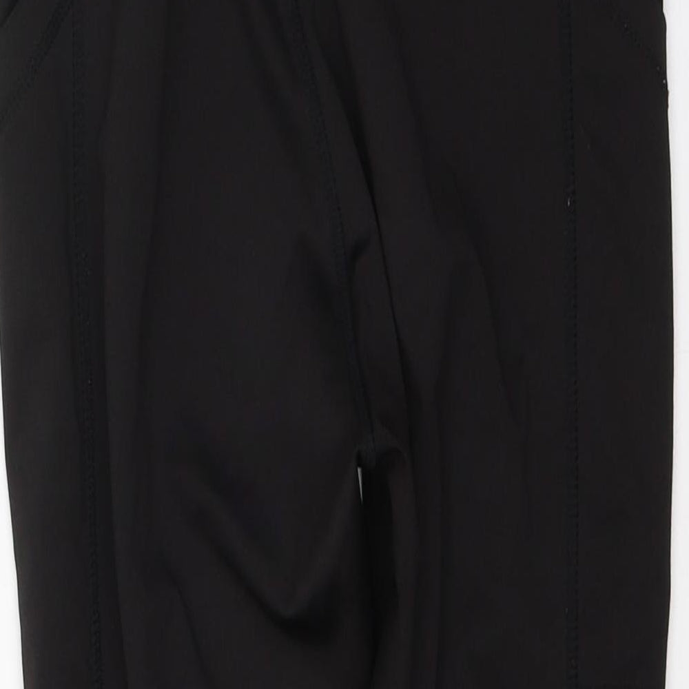 Preworn Womens Black Polyester Cropped Leggings Size M L20 in