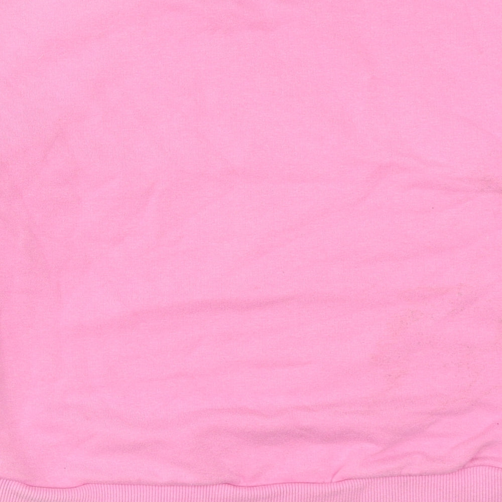Dunnes Girls Pink Cotton Pullover Sweatshirt Size 9 Years - Love