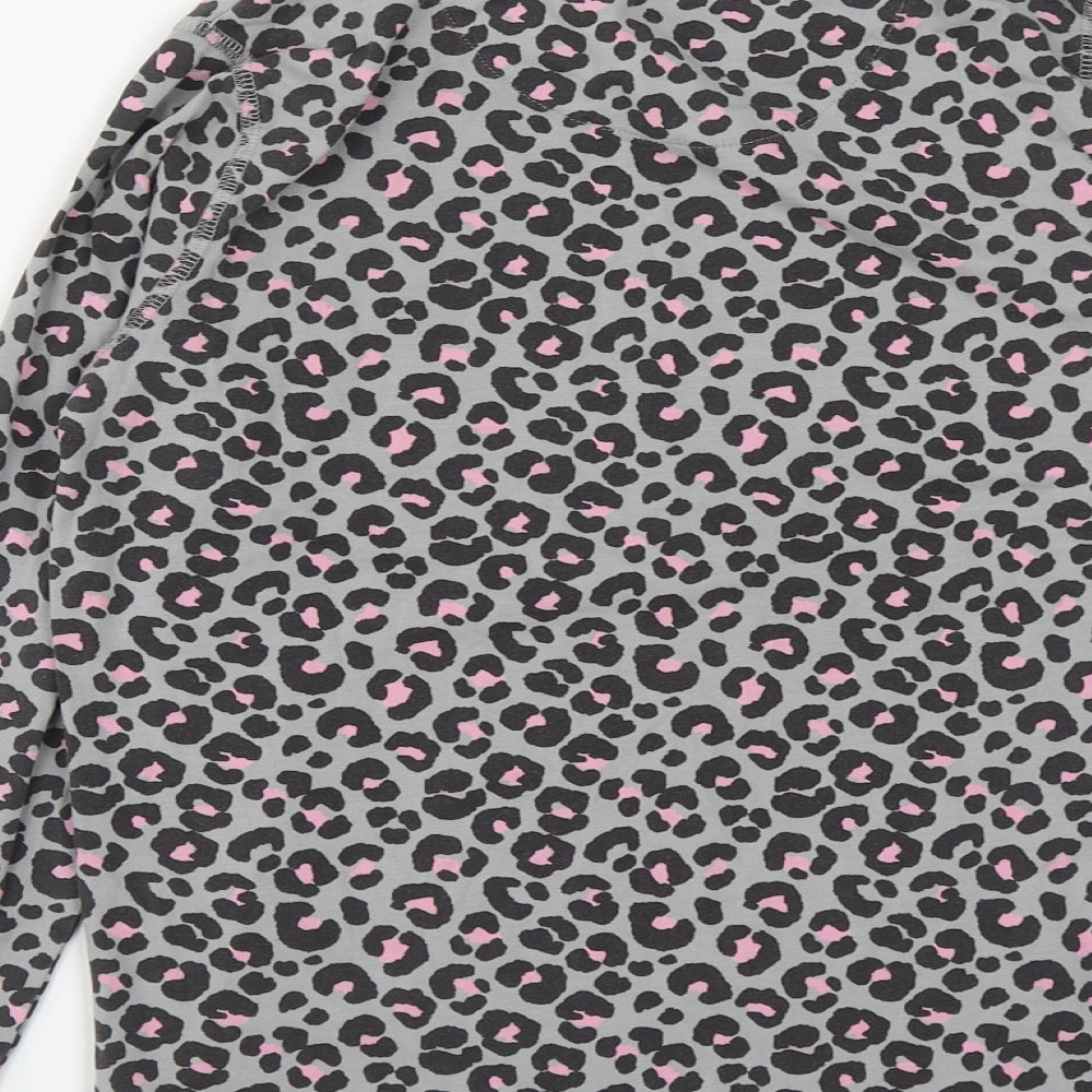 Marks & Spencer Girls Grey Geometric Cotton Pullover Sweatshirt Size 12-13 Years
