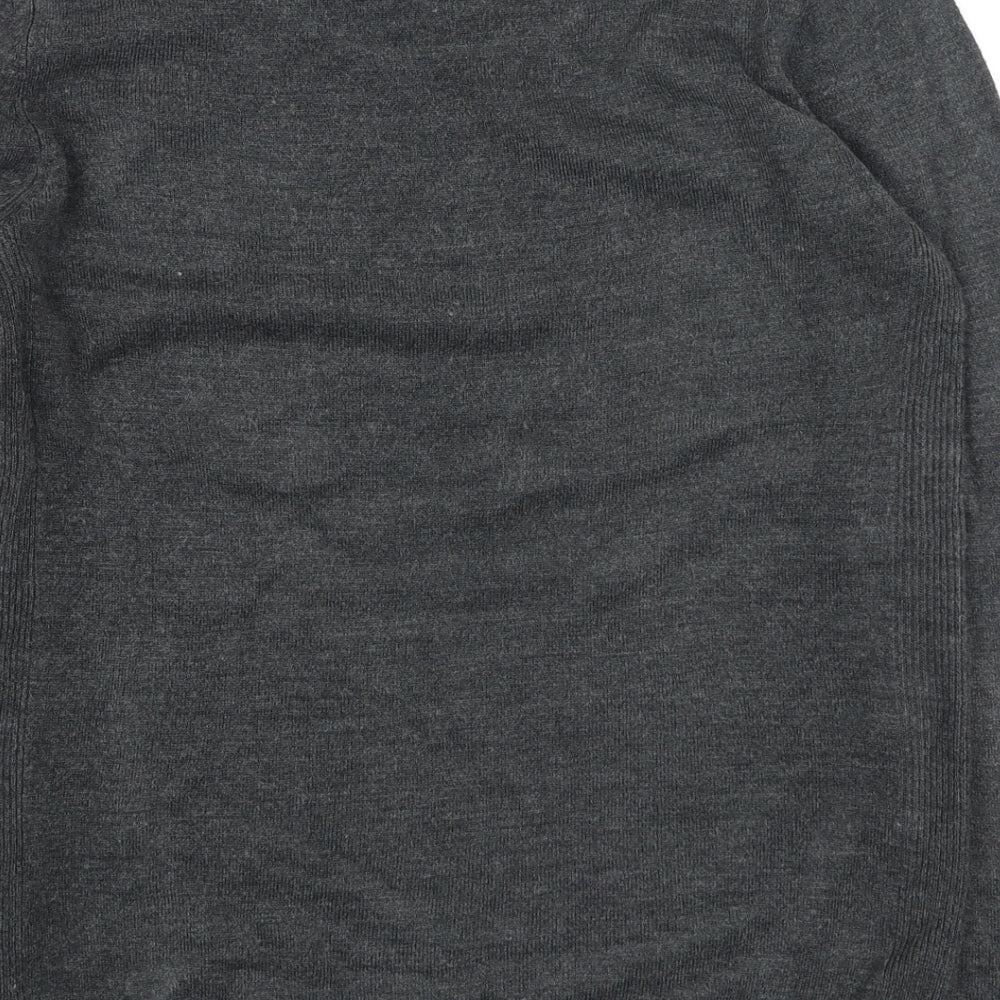 Primark Womens Grey Round Neck Acrylic Pullover Jumper Size 8