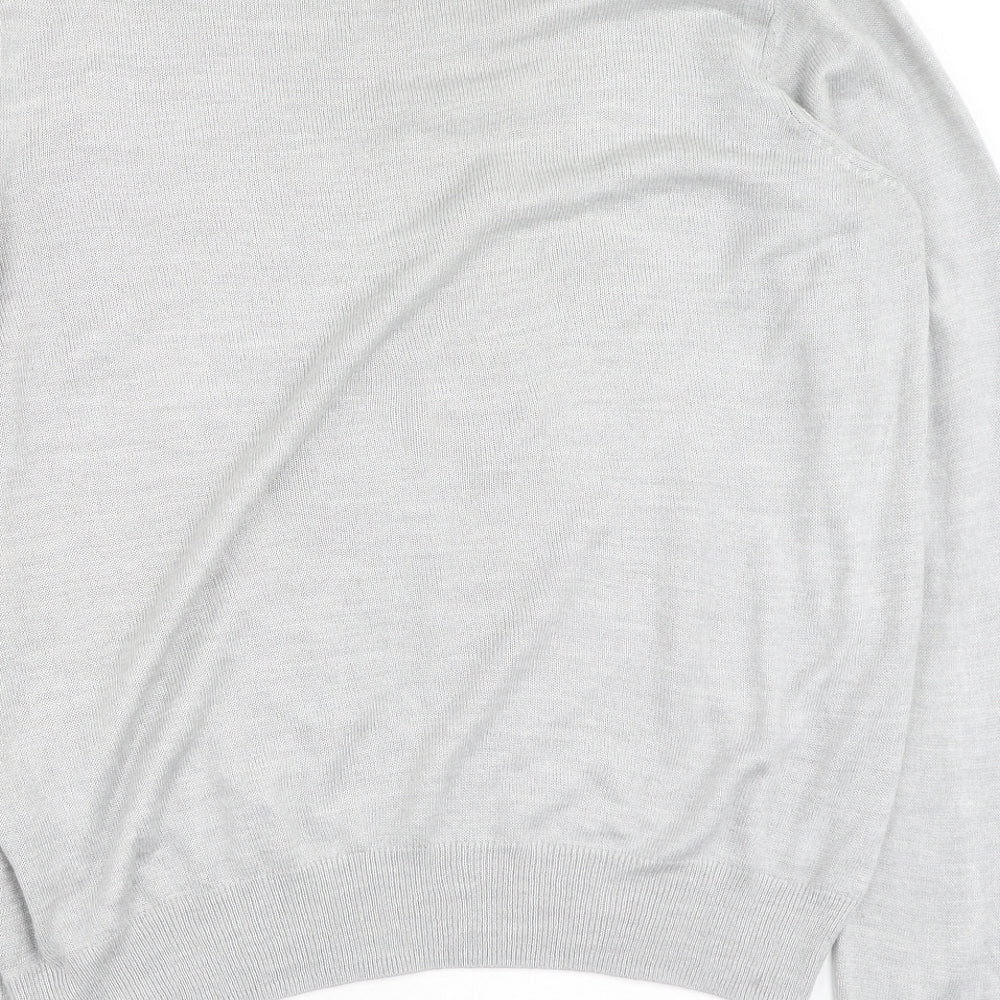 Very Womens Grey Round Neck Acrylic Pullover Jumper Size 16