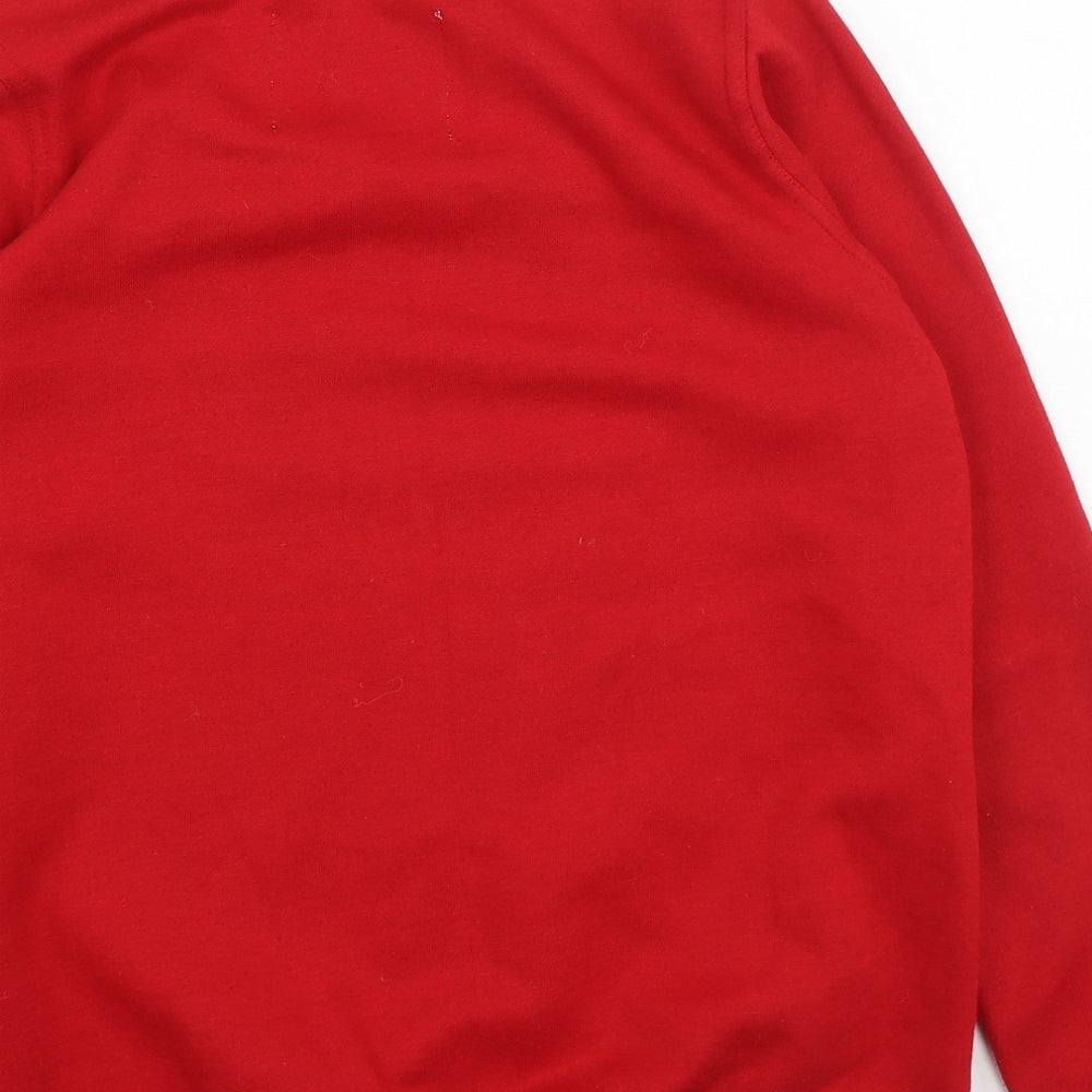 Preworn Womens Red Polyester Pullover Sweatshirt Size S