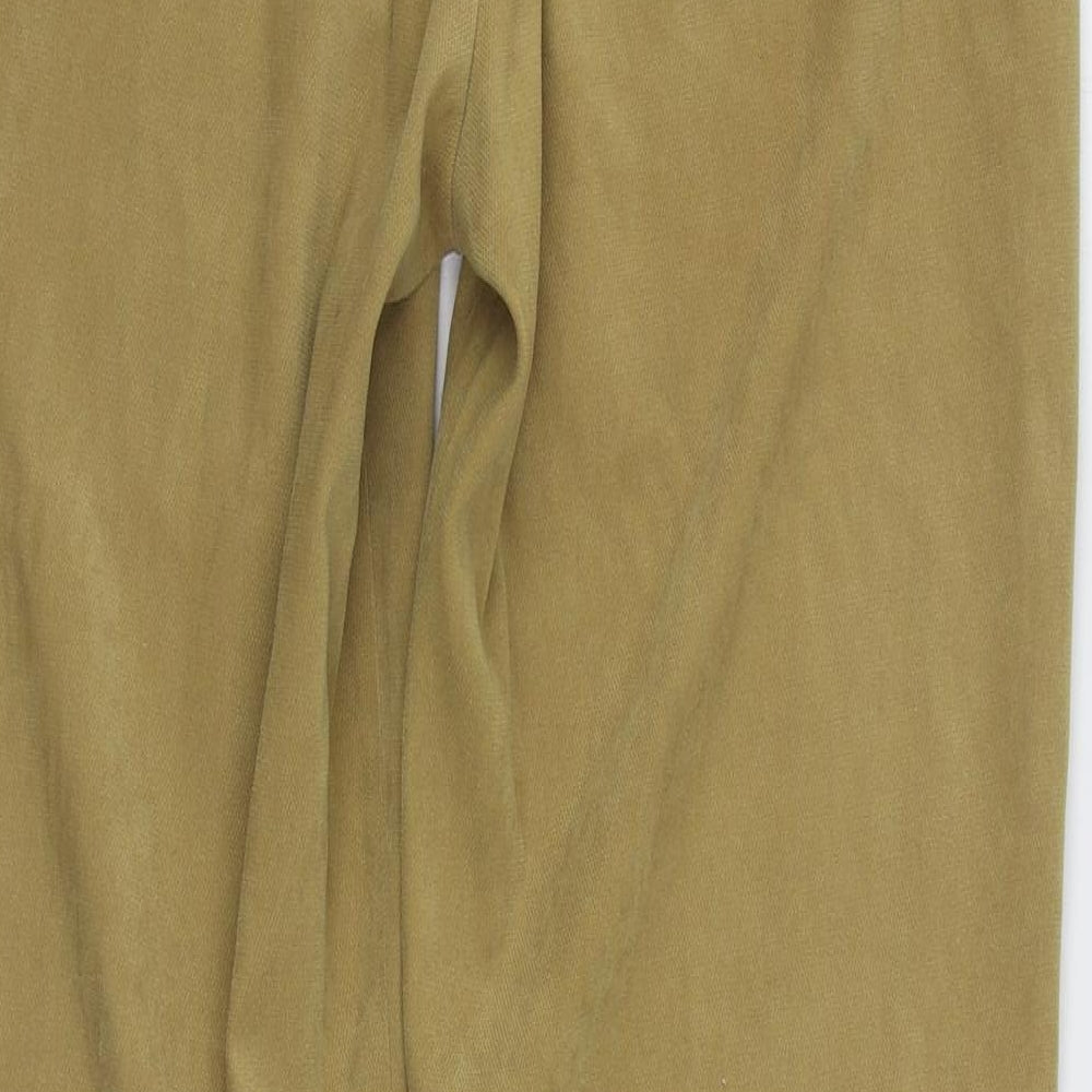 New Scene Womens Brown Polyester Trousers Size 14 L30 in Regular Zip