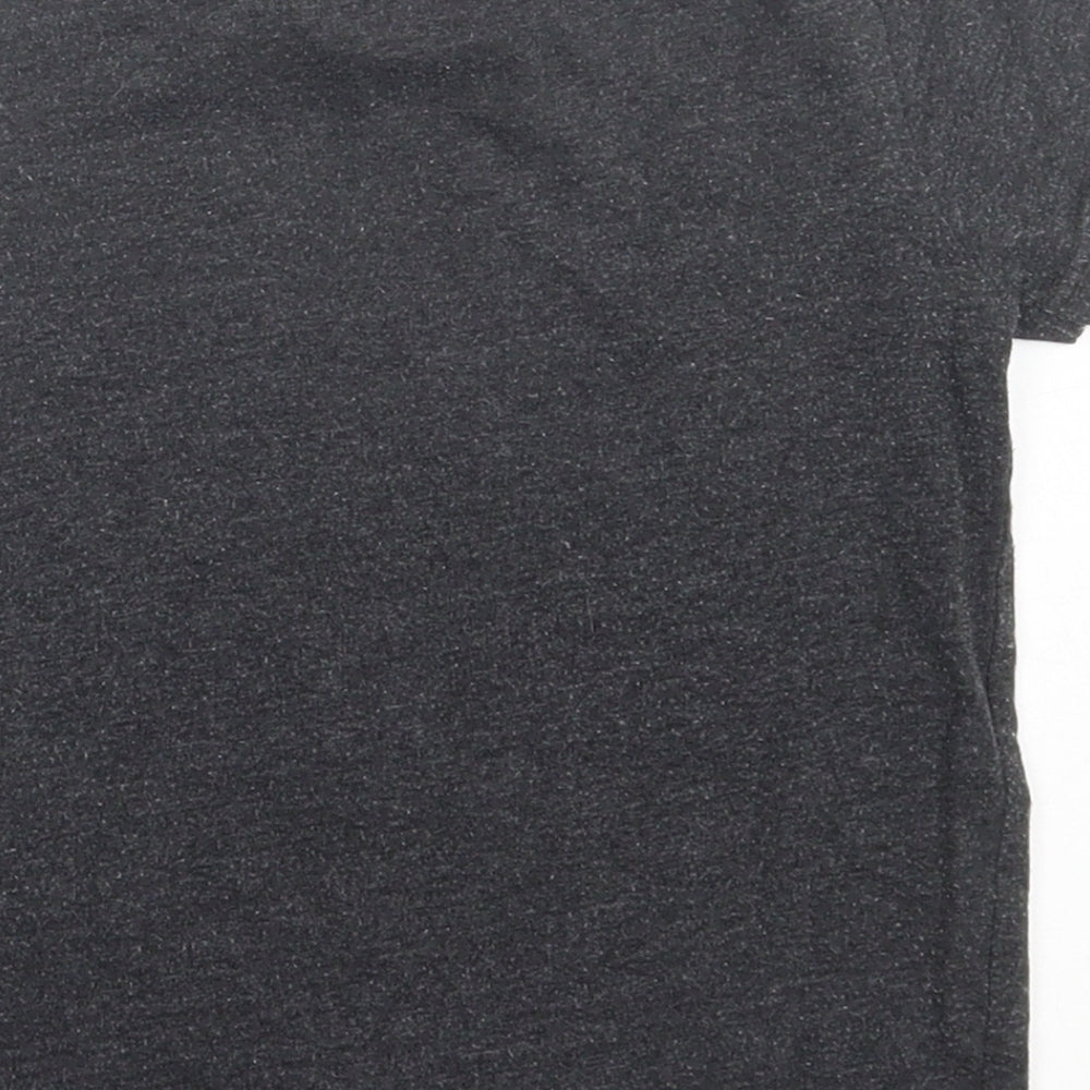 Matalan Boys Grey Cotton Basic T-Shirt Size 4 Years Crew Neck Pullover