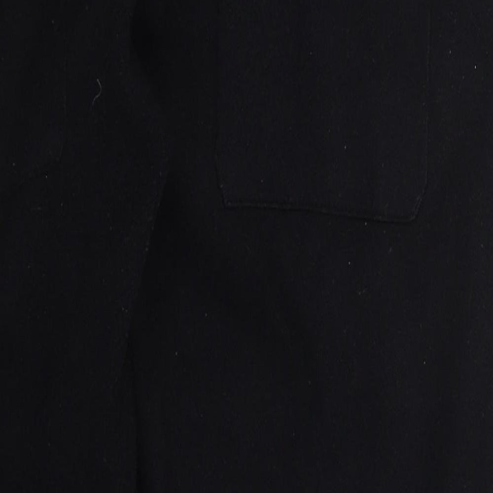 Zara Womens Black Viscose Sweatpants Trousers Size M L23 in Regular Drawstring
