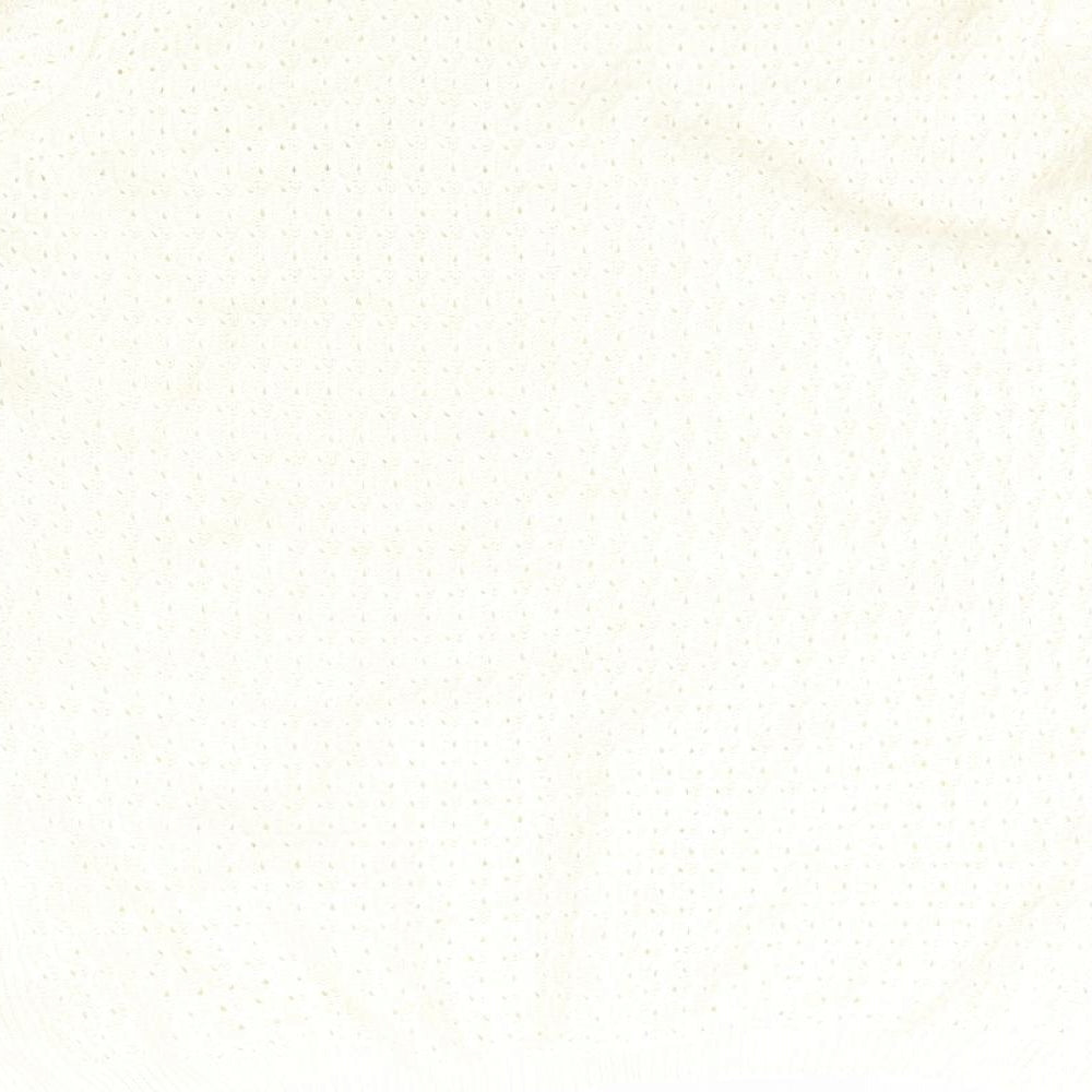 Ble Womens Ivory Scoop Neck Acrylic Pullover Jumper Size L