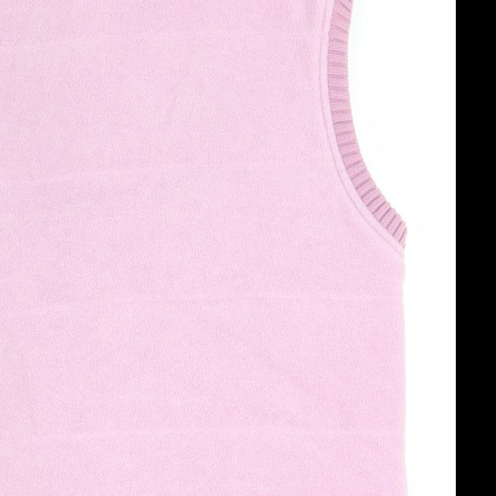 NEXT Womens Pink High Neck Polyester Full Zip Jumper Size 14