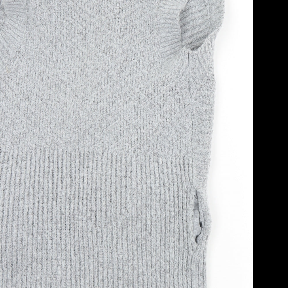 Atmosphere Womens Grey Collared Acrylic Cardigan Jumper Size 6 - 6/8