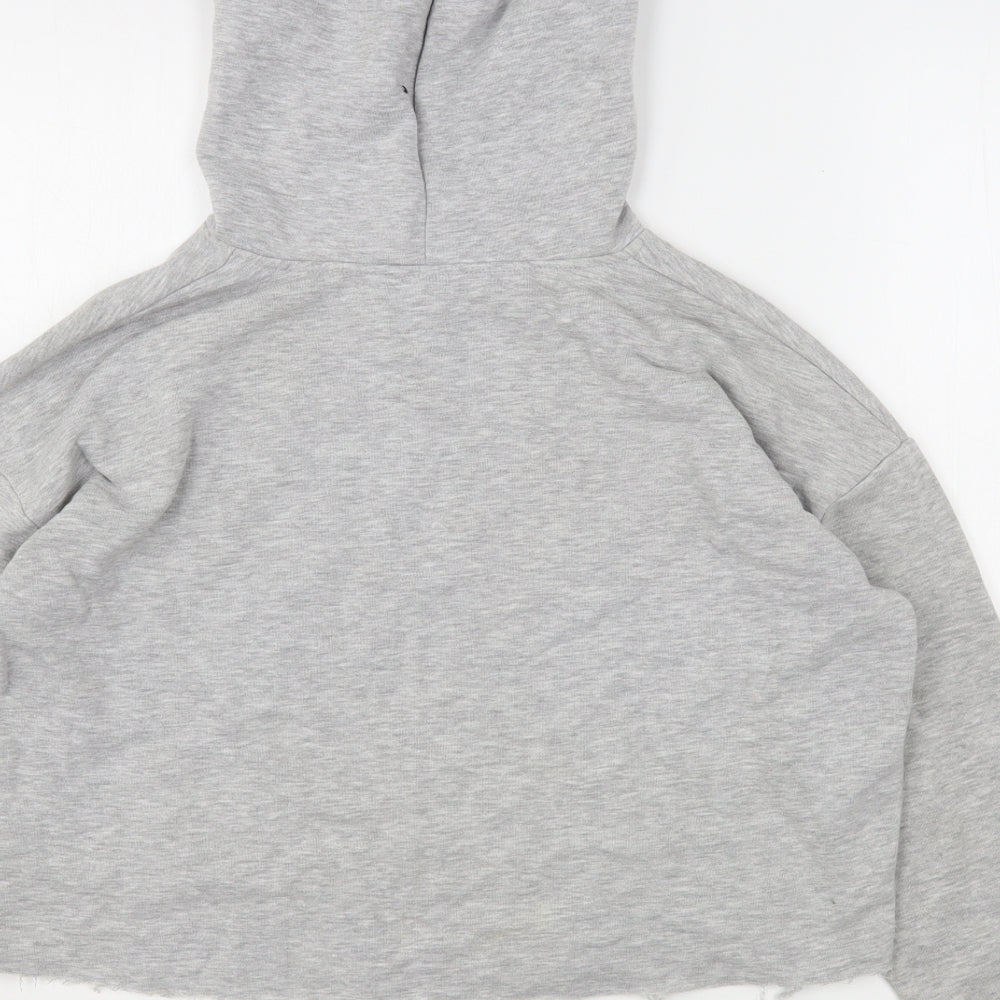 New Look Girls Grey Polyester Pullover Hoodie Size 14-15 Years