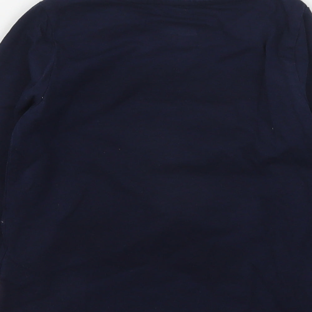 Marks and Spencer Boys Blue Geometric Cotton Basic T-Shirt Size 2-3 Years Round Neck - Avengers