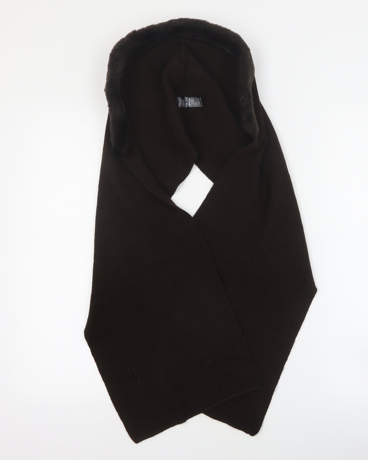 Marks and Spencer Womens Brown Acrylic Shawl/Wrap - Faux fur