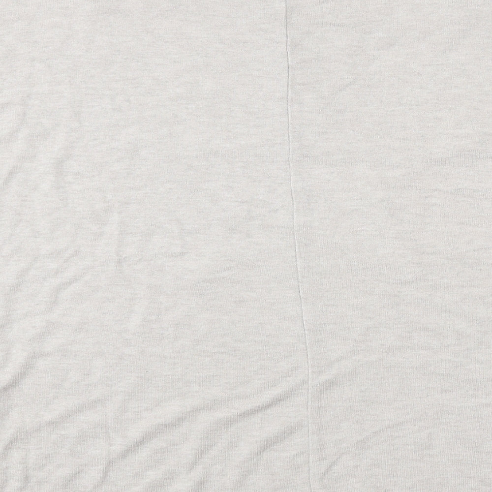 Quiz Womens Grey Acrylic Basic T-Shirt Size 10 Round Neck