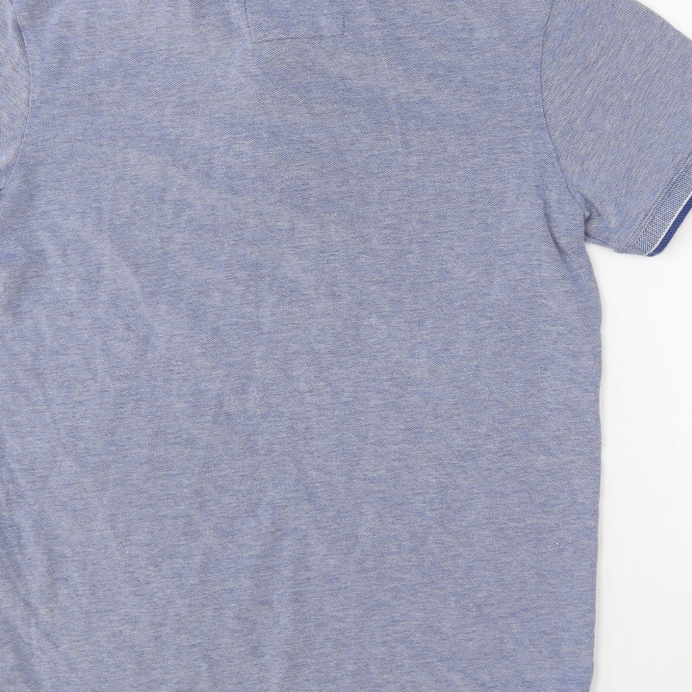 Selected Homme Womens Blue Cotton Basic Polo Size M Collared