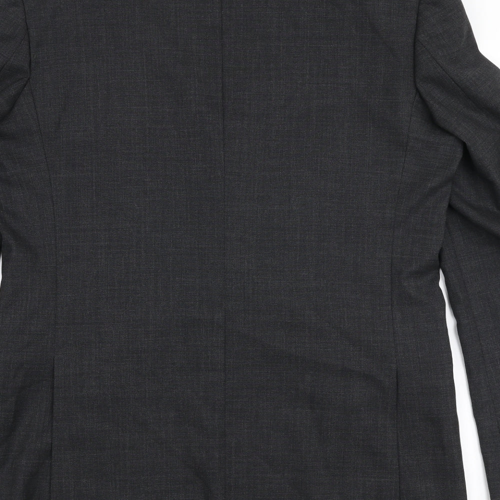 Burton Mens Grey Viscose Jacket Suit Jacket Size 40