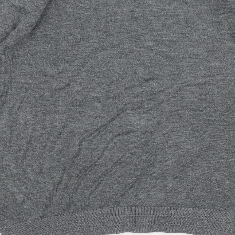 Topshop Womens Grey Round Neck Polyester Pullover Jumper Size 6
