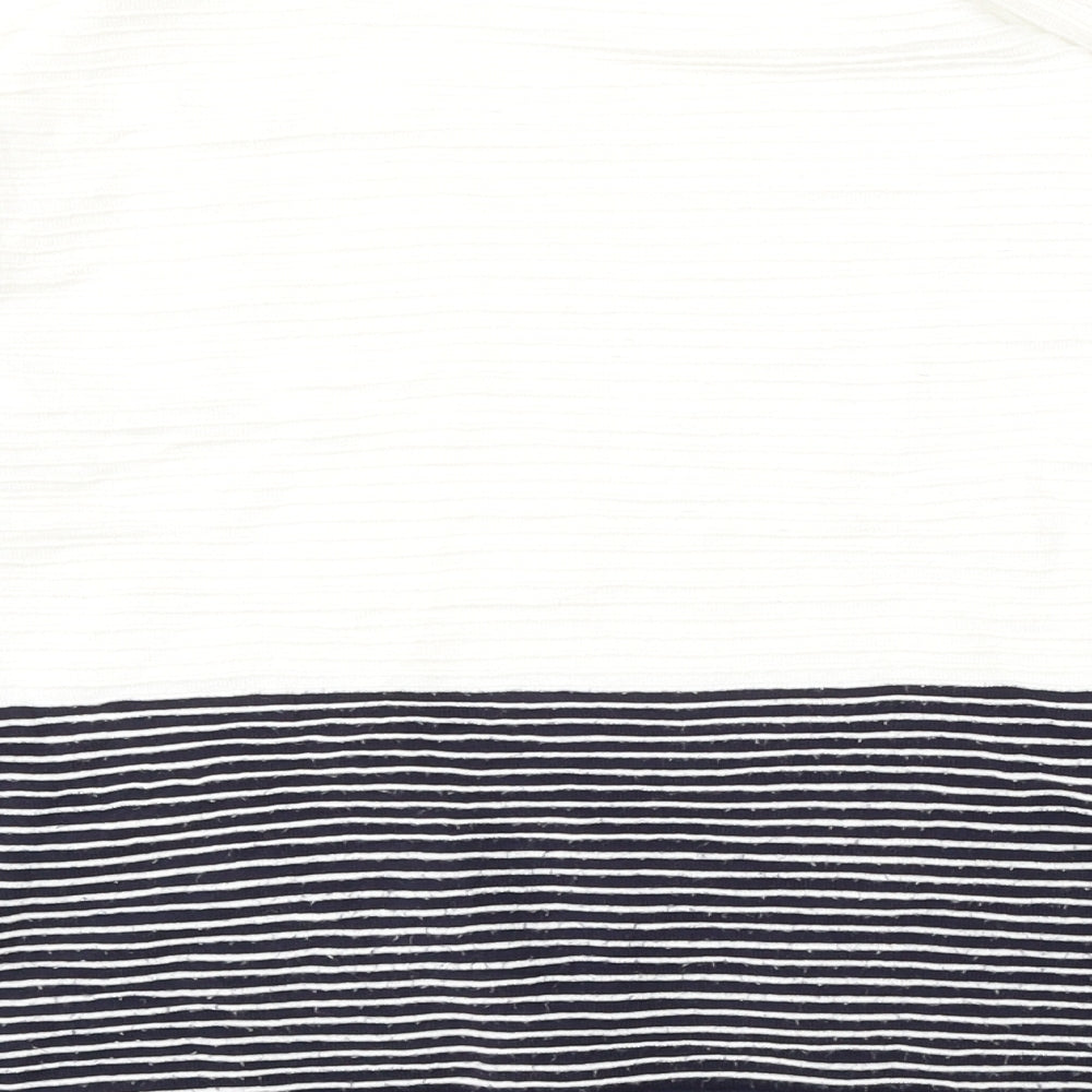 Topshop Womens Multicoloured Mock Neck Striped Viscose Pullover Jumper Size 12