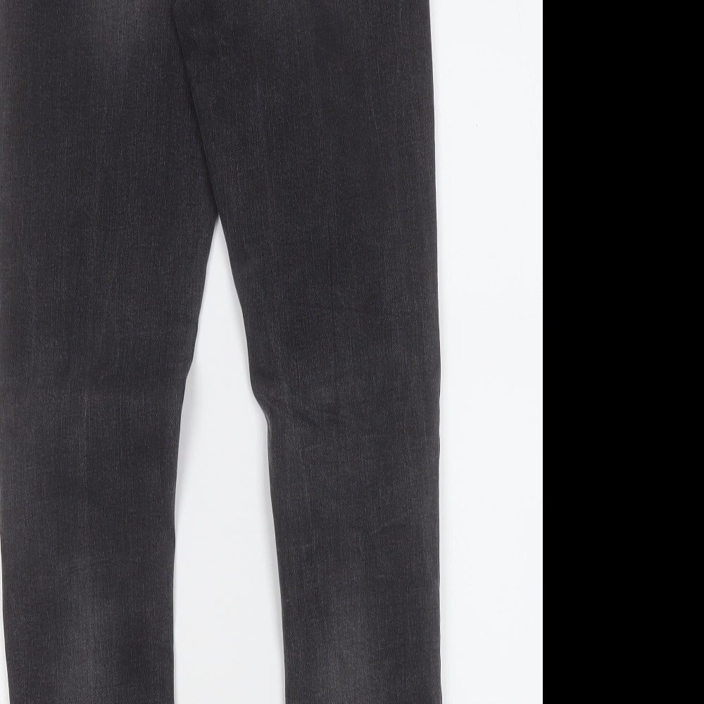 Denim & Co. Womens Grey Cotton Skinny Jeans Size 8 L27 in Regular