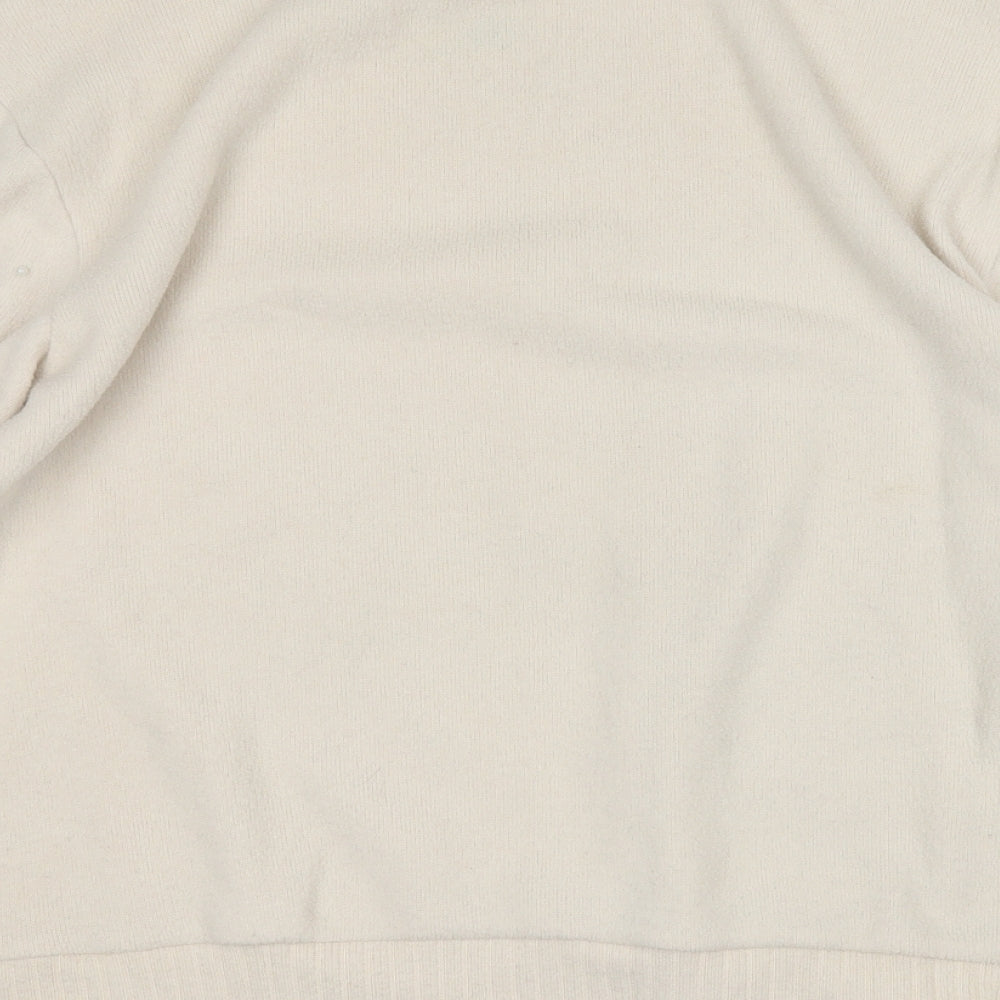 F&F Womens Beige Round Neck Polyester Pullover Jumper Size 14