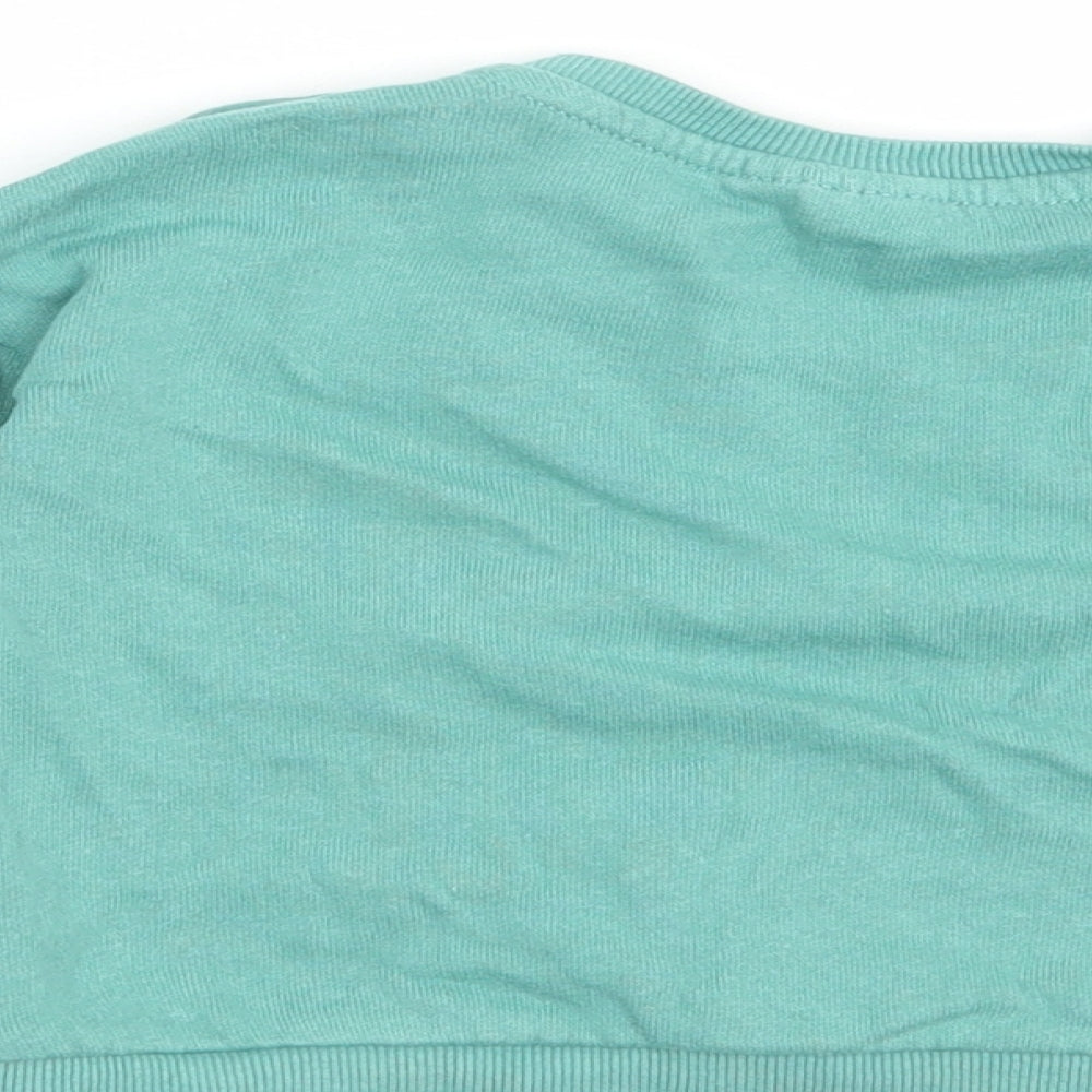 So Cute Baby Green Cotton Pullover Jumper Size 12-18 Months Snap - Dino