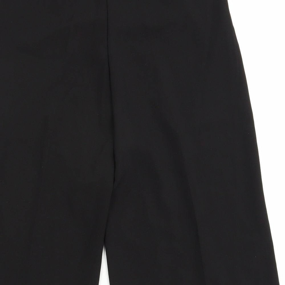 CU Fashion Womens Black Polyester Culotte Shorts Size S L15 in Regular Zip