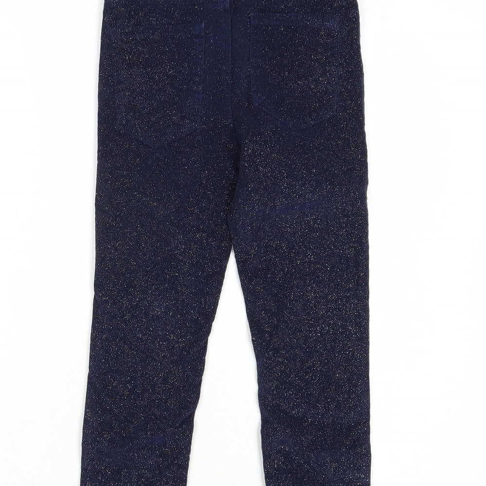 Denim Co. Girls Blue Cotton Skinny Jeans Size 6-7 Years Regular Button