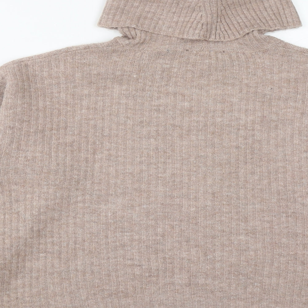 New Look Womens Pink Roll Neck Acrylic Pullover Jumper Size S
