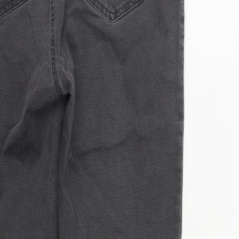 Marks and Spencer Womens Grey Cotton Jegging Trousers Size 12 L26 in Regular