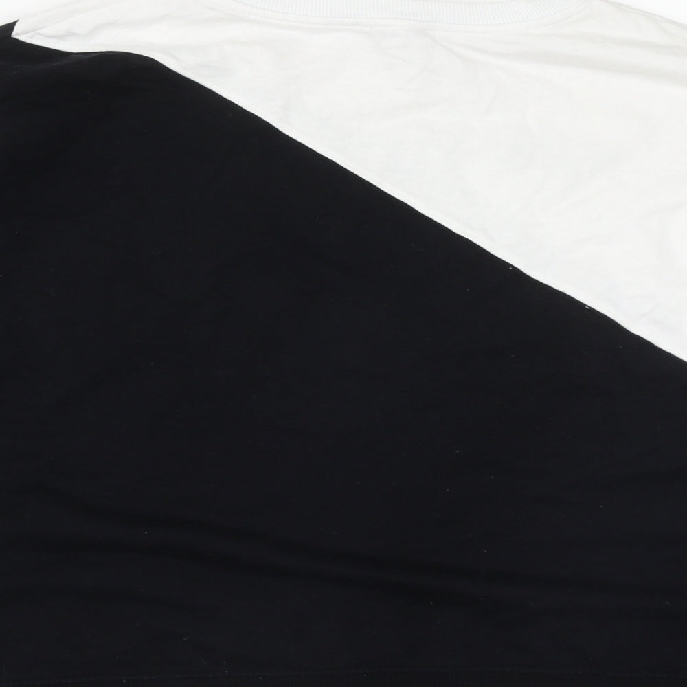 New Look Womens Black Cotton Pullover Sweatshirt Size S