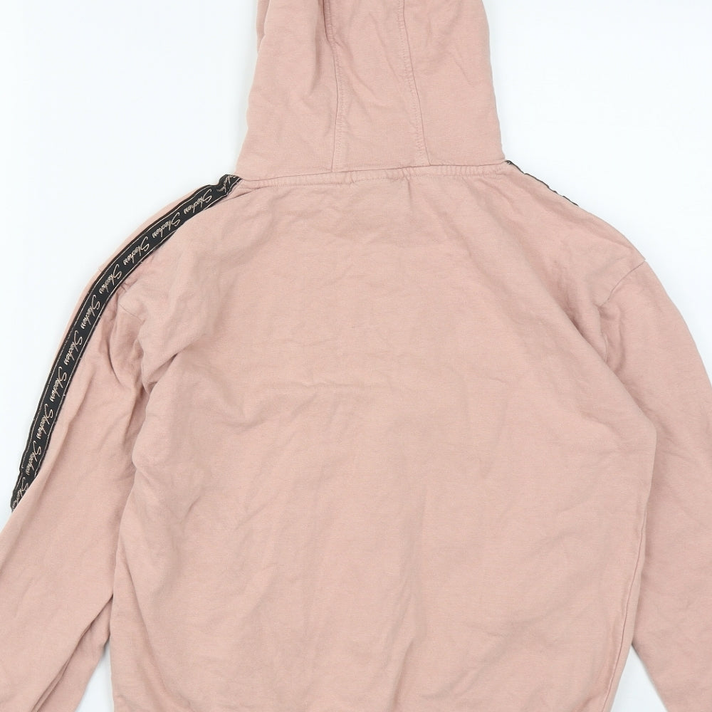 Skechers Girls Pink Cotton Pullover Hoodie Size 10-11 Years