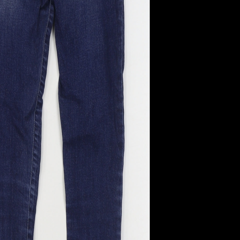 Savida Womens Blue Cotton Skinny Jeans Size 8 L29 in Regular Zip
