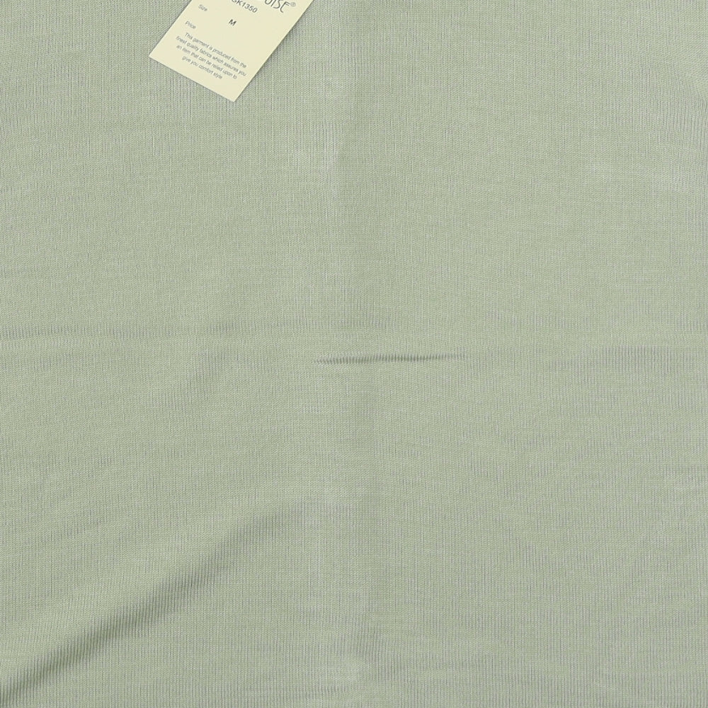 Fay Louise Womens Green Round Neck Acrylic Cardigan Jumper Size M