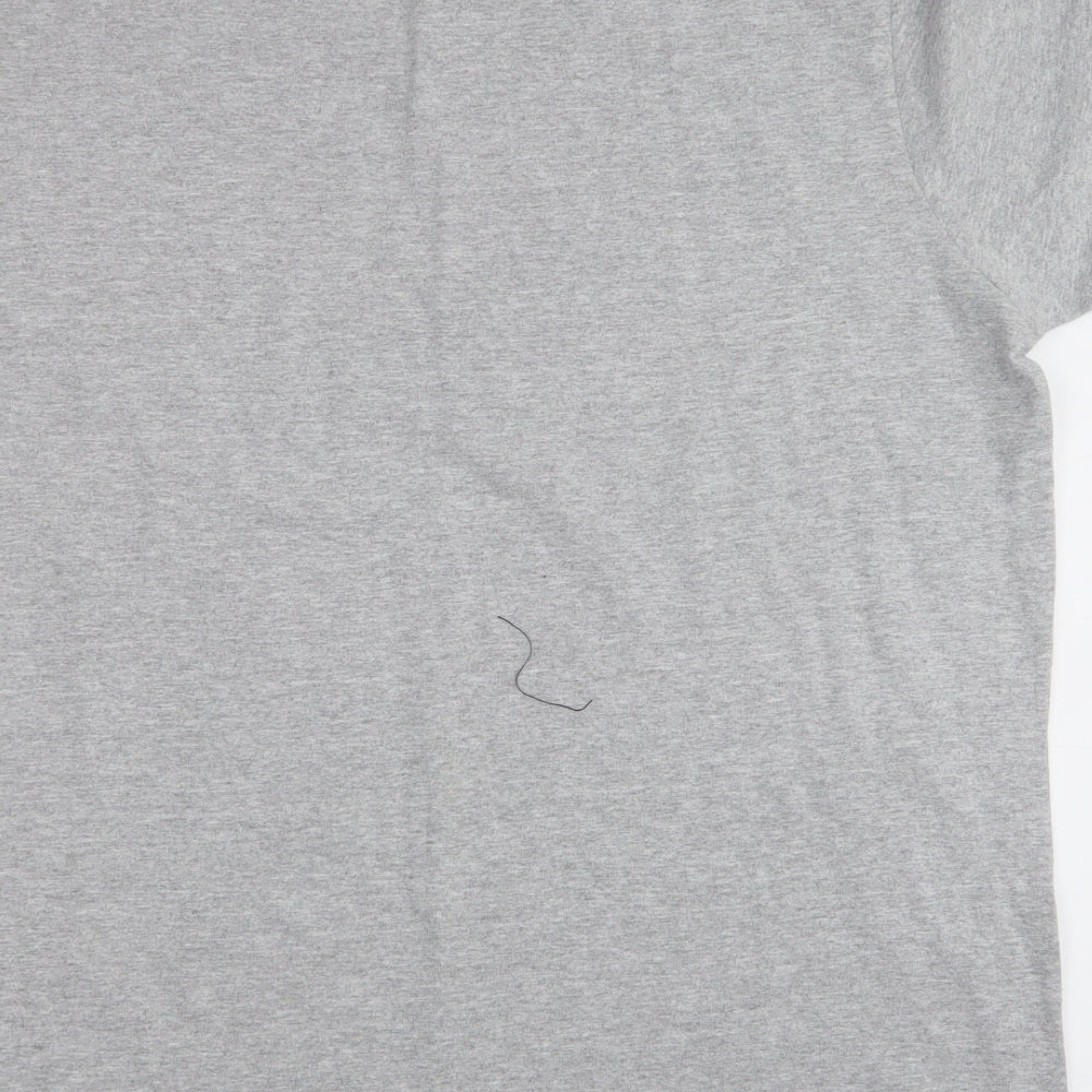 Gildan Womens Grey Cotton Jersey T-Shirt Size XL Crew Neck - tractor
