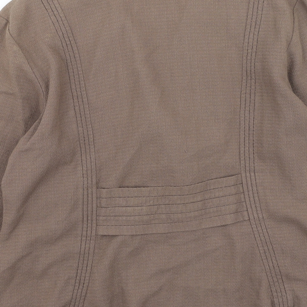 Off Shoot Womens Brown Jacket Size 14