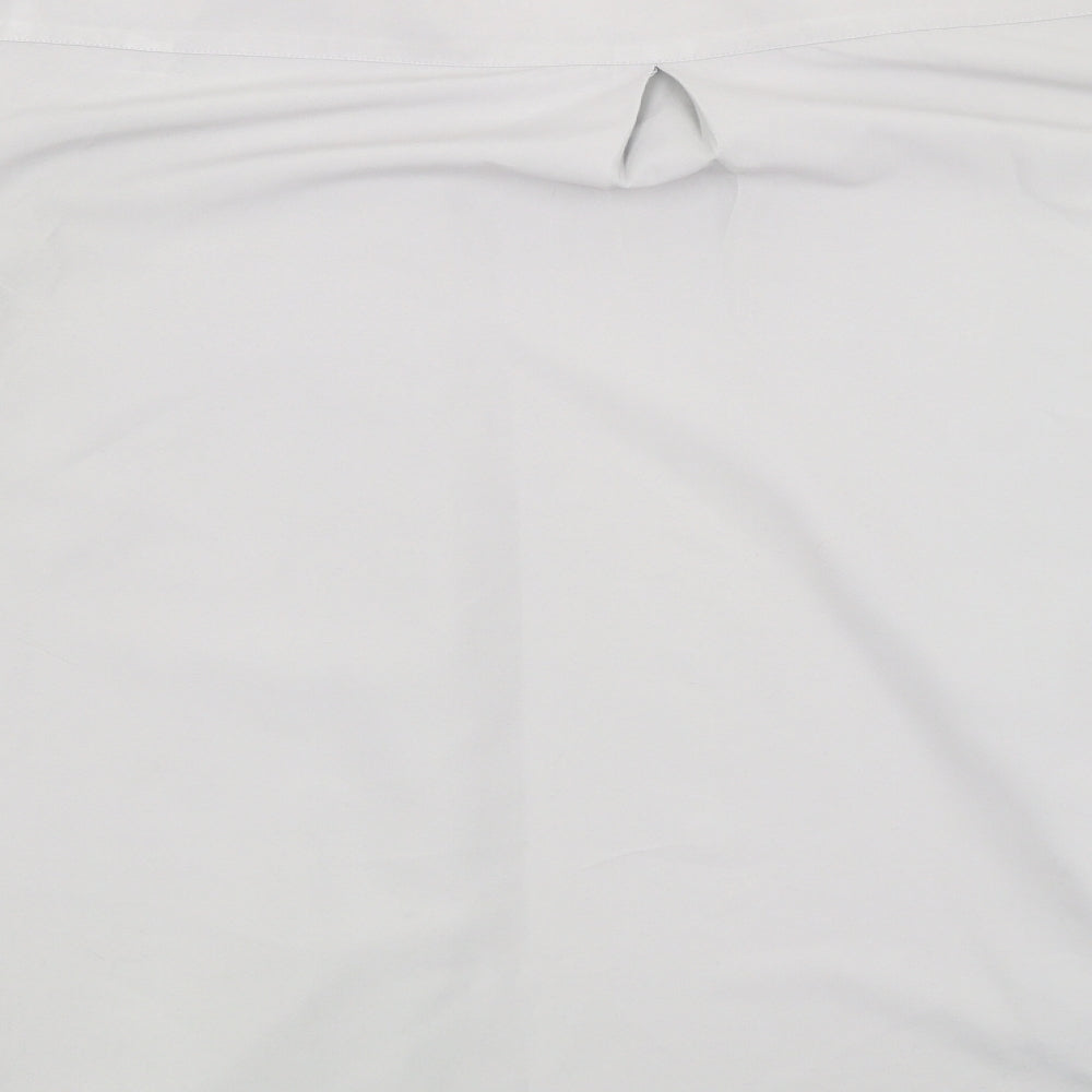 F&F Mens Grey Polyester Button-Up Size L Collared